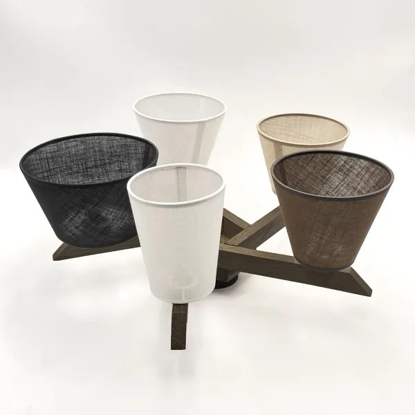 Lustră LED aplicată Brilagi ANTHONY 5xE14/40W/230V stejar nuc