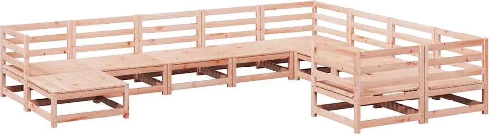 vidaXL Set canapea de grădină, 10 piese, lemn masiv brad douglas