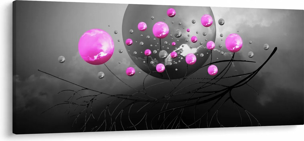 Tabloul cu bile roz (120x50 cm)