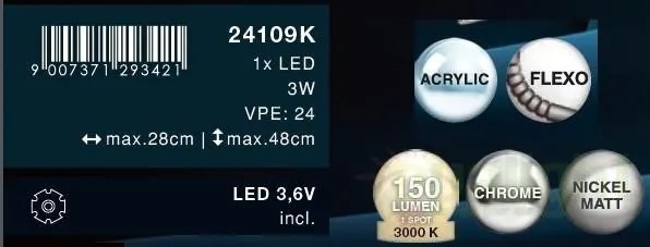 Veioza, lampa de masa cu clip, flexibila, LED Serpent 24109K GL