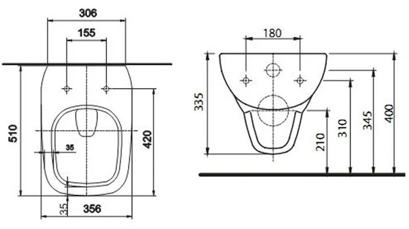 Vas Wc suspendat rimless cu evacuare orizontala Kolo, Style