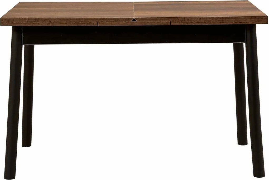 Masa extensibila OLIVER OPEN, maro/negru, PAL melaminat, 120/153x75x77