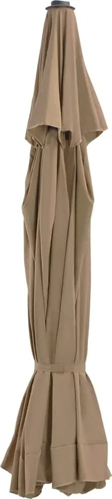 vidaXL Pânză de schimb umbrelă de soare de exterior gri taupe 515 cm
