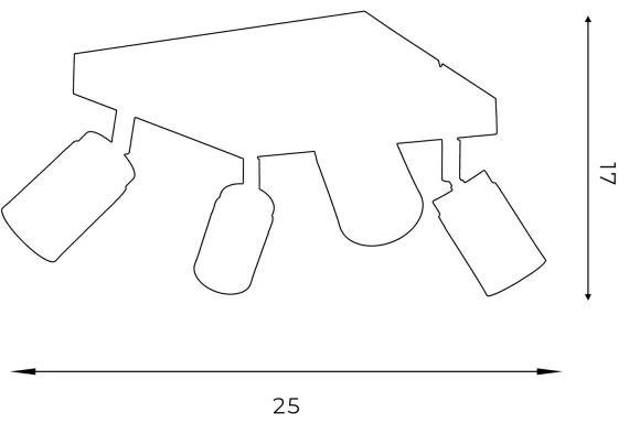 Spot RENO 4xGU10/60W/230V alb/auriu