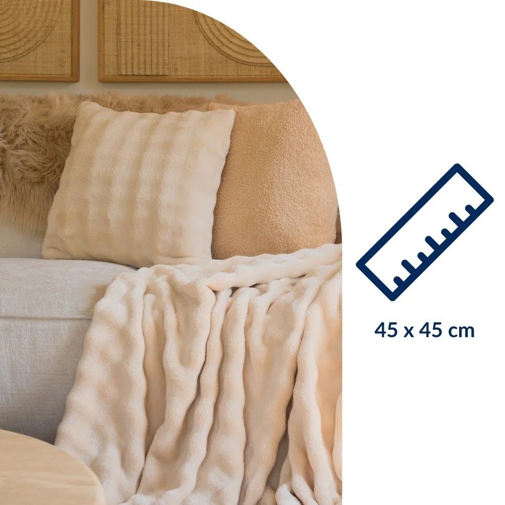 Pernă decorativă din micropluș/cocolino 45x45 cm Wave – Tiseco Home Studio