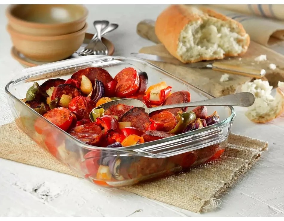 Pyrex Set de 3 vase de sticlă pentru cuptor, 2 l +3 l + 4 l