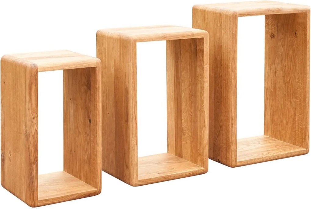 Set stejar masiv 3 Etajere Suspendate Dotti