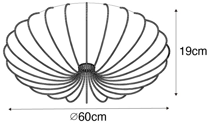 Plafoniera de design aurie 60 cm cu 5 lumini - Plu