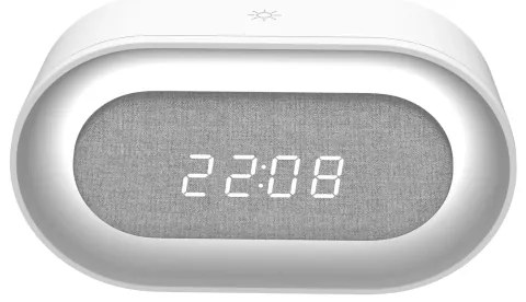 Lampă de noapte LED reglabilă cu ceas KAJA LED/1,3W/5V 3000K