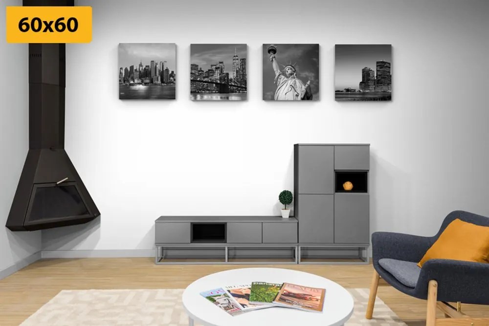 Set tablouri New York în design alb-negru