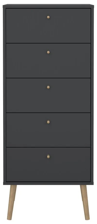 Comodă gri antracit înaltă 50x120 cm Bodo – Tvilum