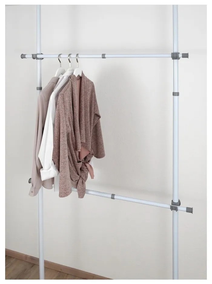 Set 2 suporturi telescopice pentru haine Wenko Herkules, lungime 75 - 120 cm