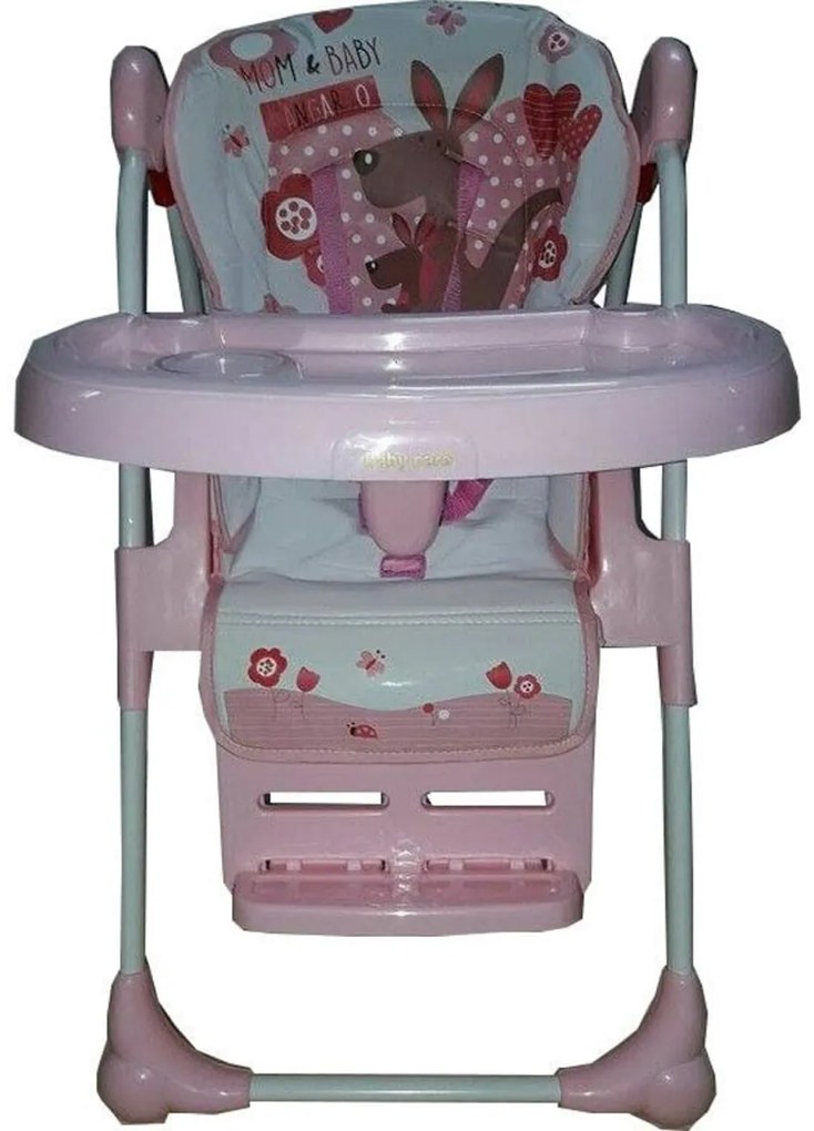Scaun de masa pentru copii si bebe Baby Care™ reglabil in 3 trepte,pliabil, centura de siguranta, sezut comfortabil, masuta detasabila, functie