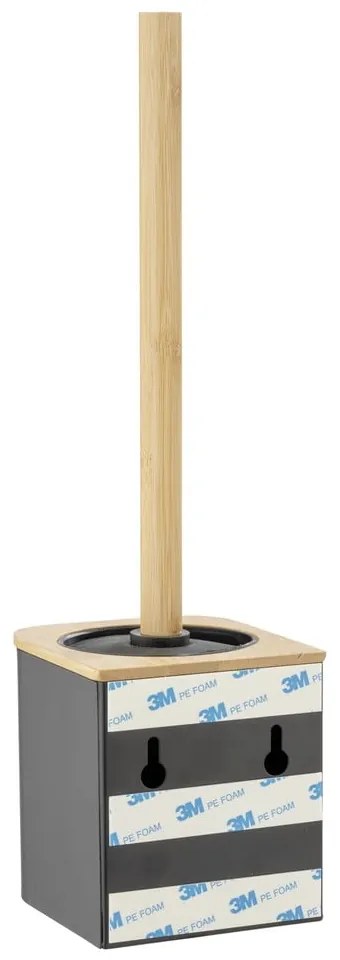 Perie de WC neagră autoadezivă din bambus Bambusa – Wenko