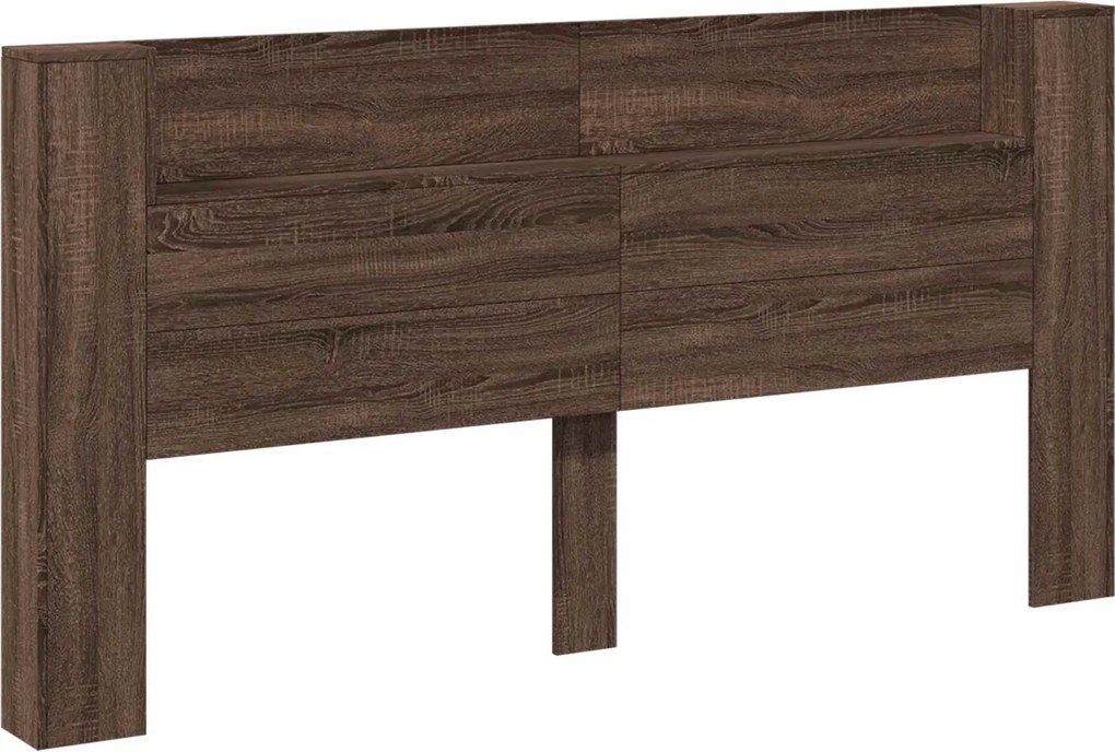 vidaXL Tăblie cap Stejar închis 200 x 16,5 x 103,5 cm Lemn compozit