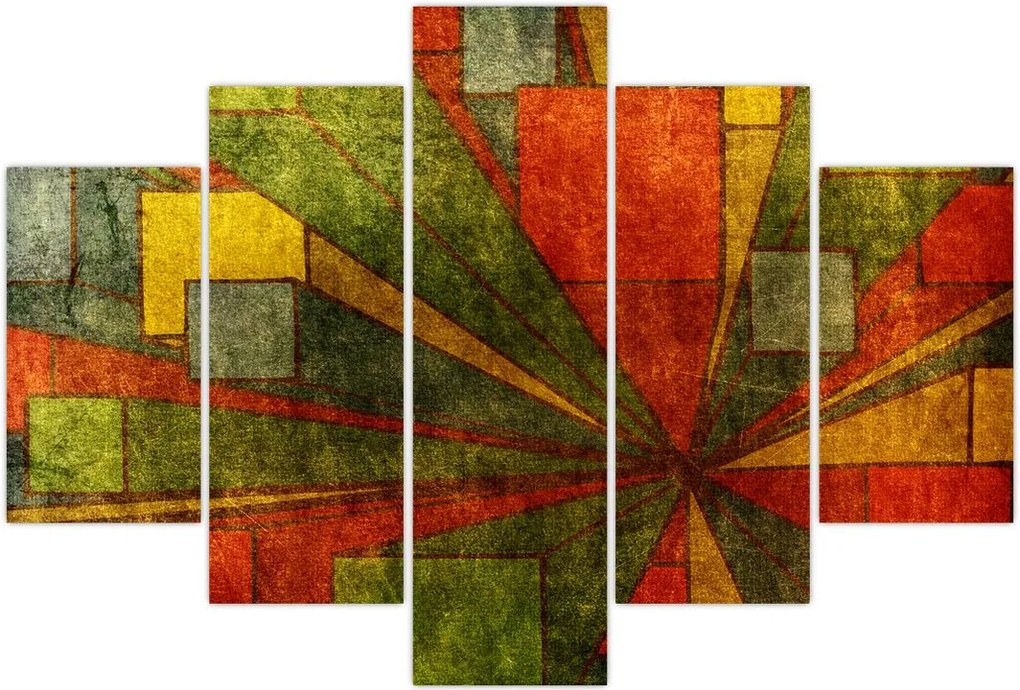 Tablou cu abstracție geometrică (150x105 cm)