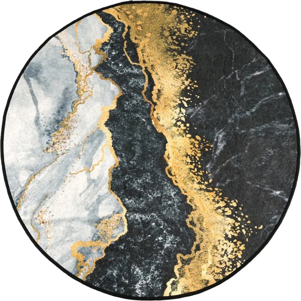 vidaXL Covor lavabil, multicolor, Ø 120 cm