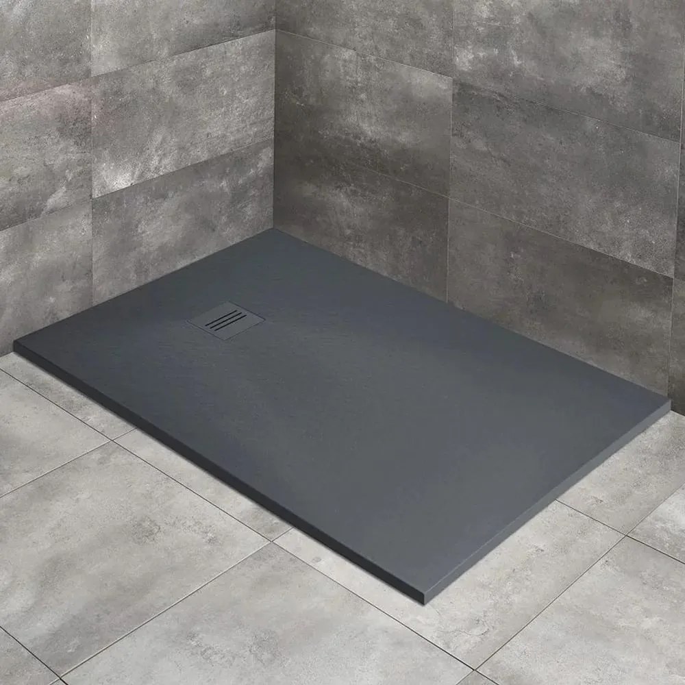 Cadita dus compozit dreptunghiulara Radaway Kyntos F 210x80 cm antracit