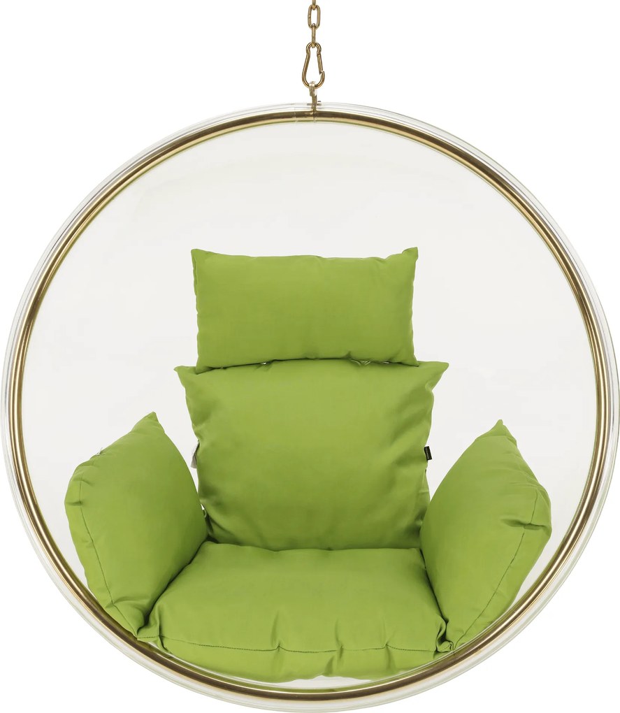 Scaun suspendat, transparent/ auriu/ verde, BUBBLE NEW TIP 1