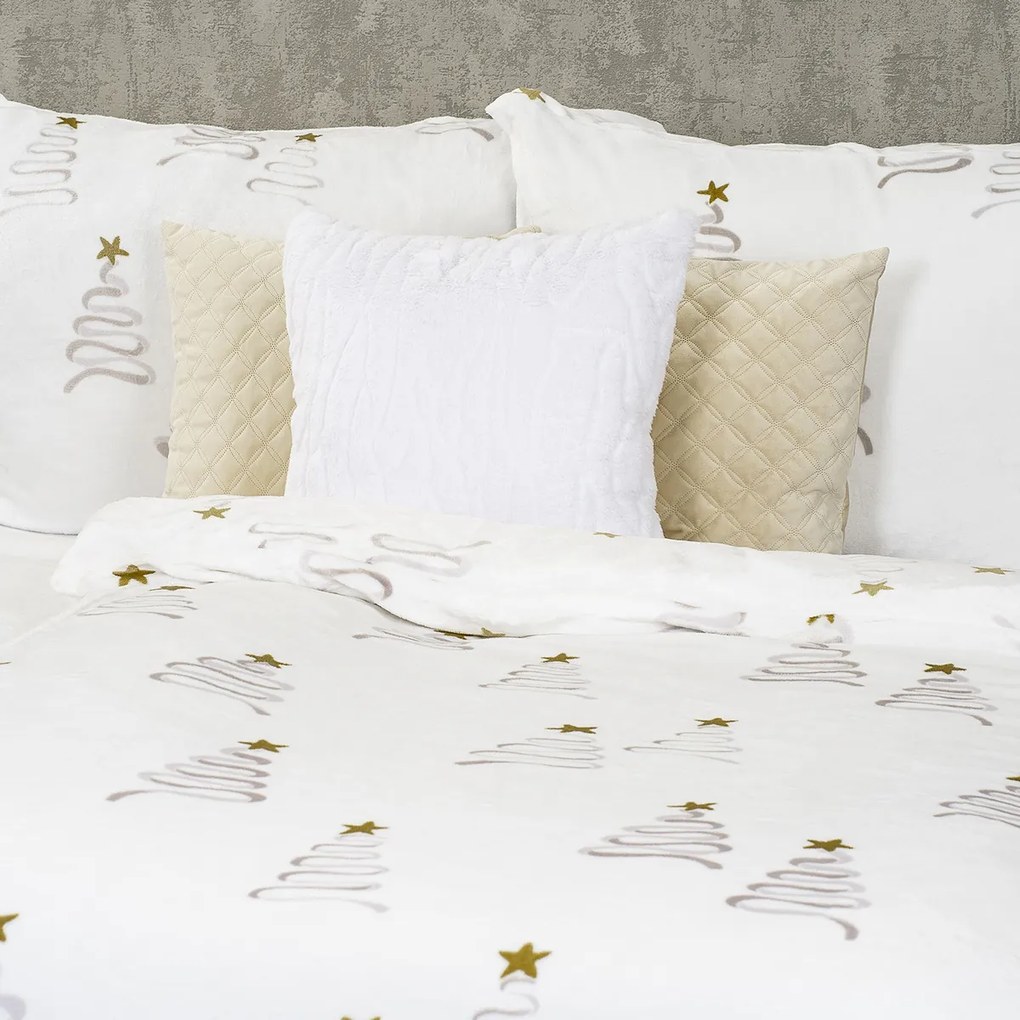 Lenjerie de pat din microflanel 4Home Christmas tree, 140 x 200 cm, 70 x 90 cm, 140 x 200 cm, 70 x 90 cm