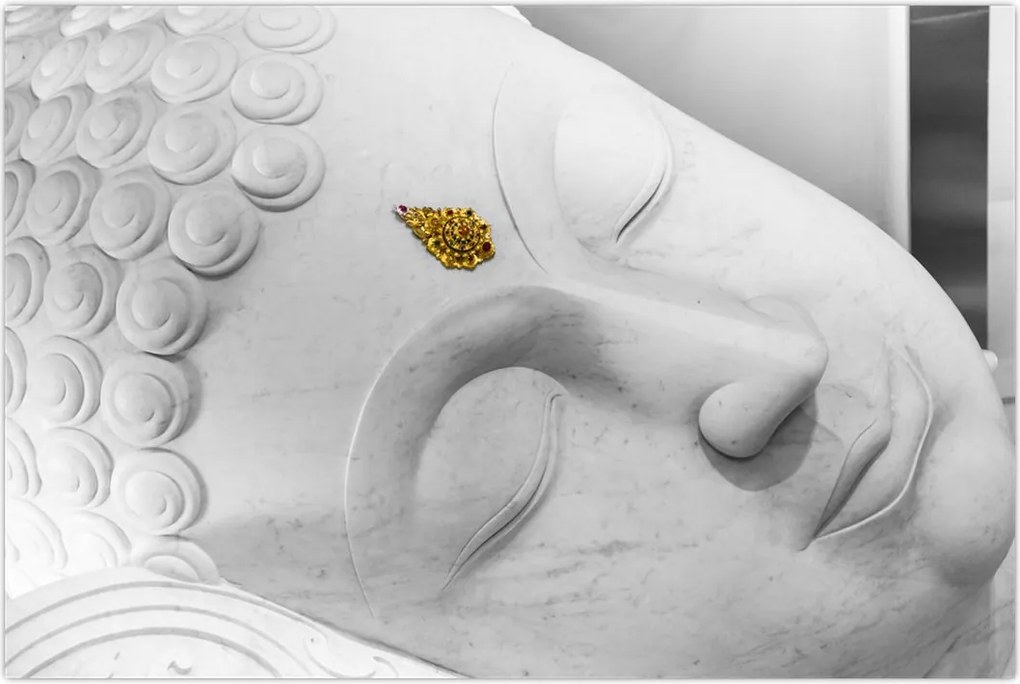 Tablou - Buddha alb (90x60 cm)