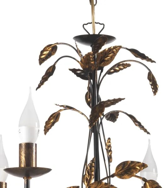 Lustră pe lanț ONLI COLLANA 6xE14/6W/230V bronz/auriu