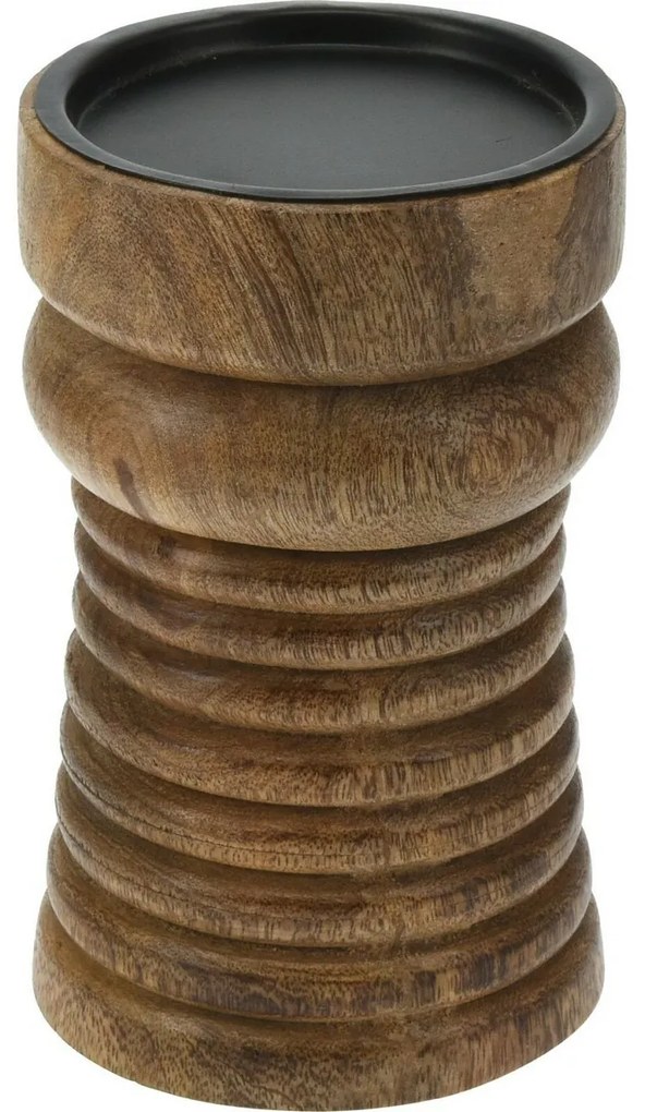 Suport de lumânare din lemn de mango S, 10 x 16 cm, S
