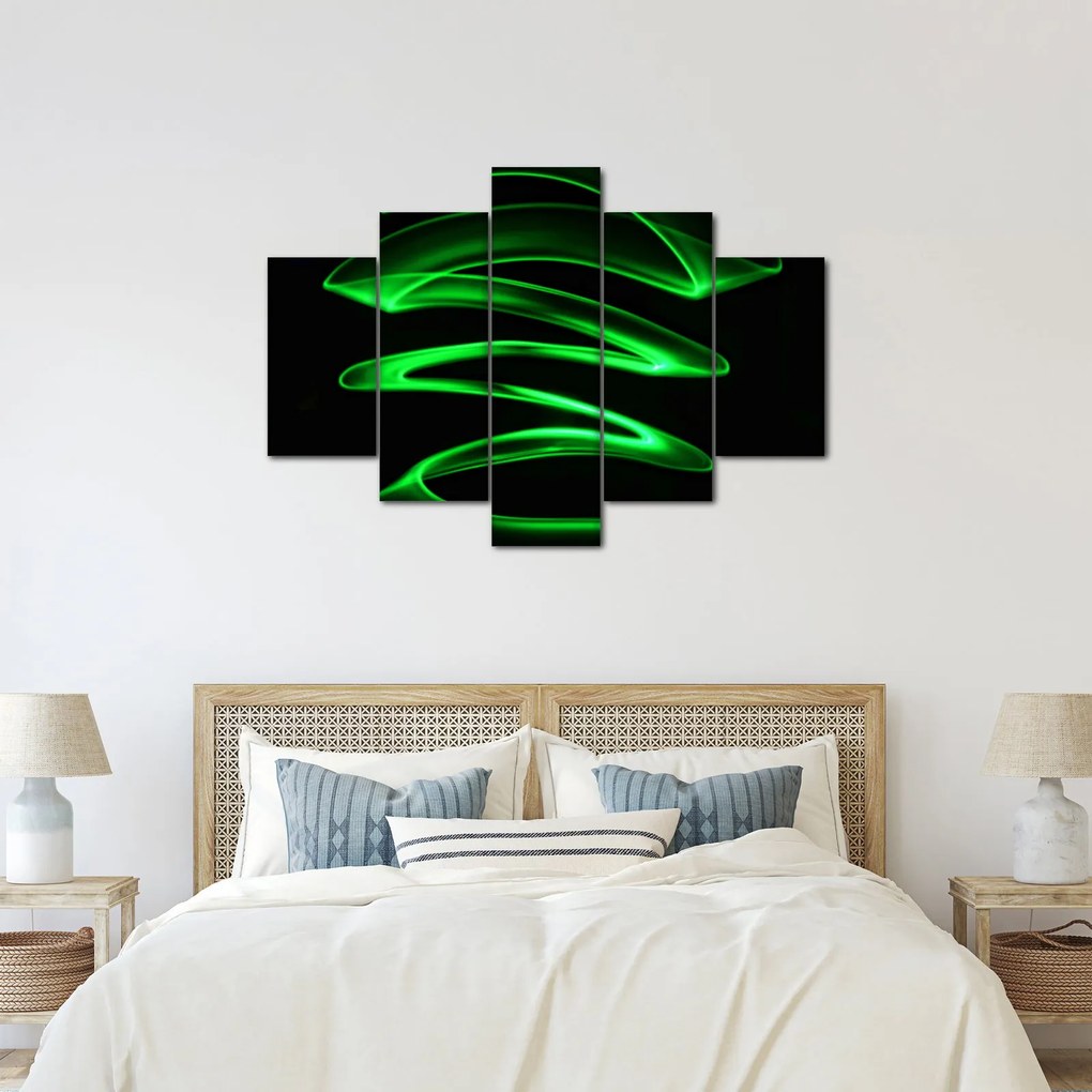 Tablou - valuri neon (150x105 cm)