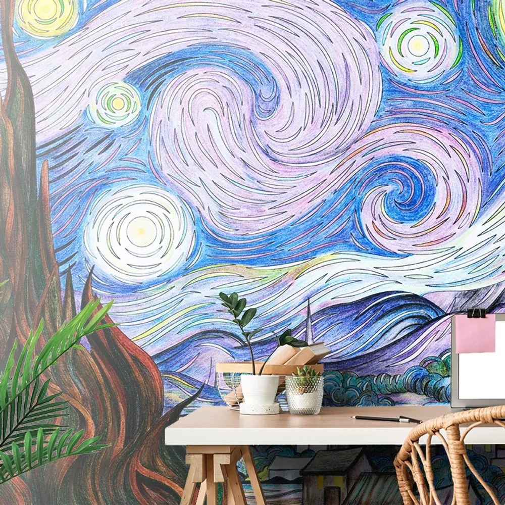 Tapet Noapte înstelată - Vincent van Gogh