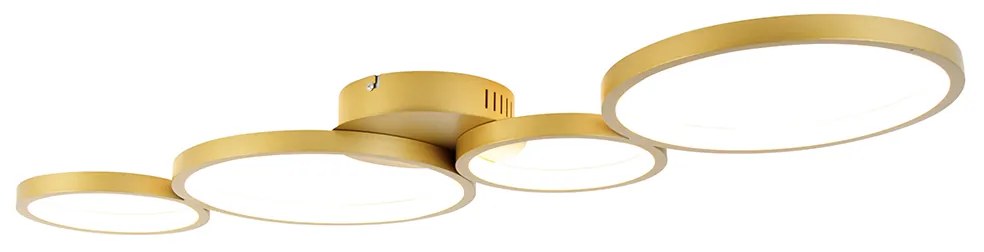 Plafoniera aurie cu LED 3 trepte de dimmer 4 lumini - Lupolo