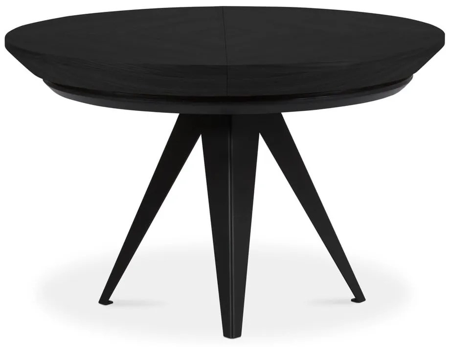 Masă de dining rotundă extensibilă cu blat negru cu blat suplimentar ø 120 cm Magnus – Windsor &amp; Co Sofas