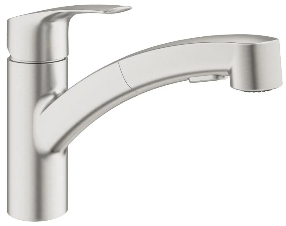 Baterie chiuveta bucatarie cu dus extractibil Supersteel Grohe Eurosmart New