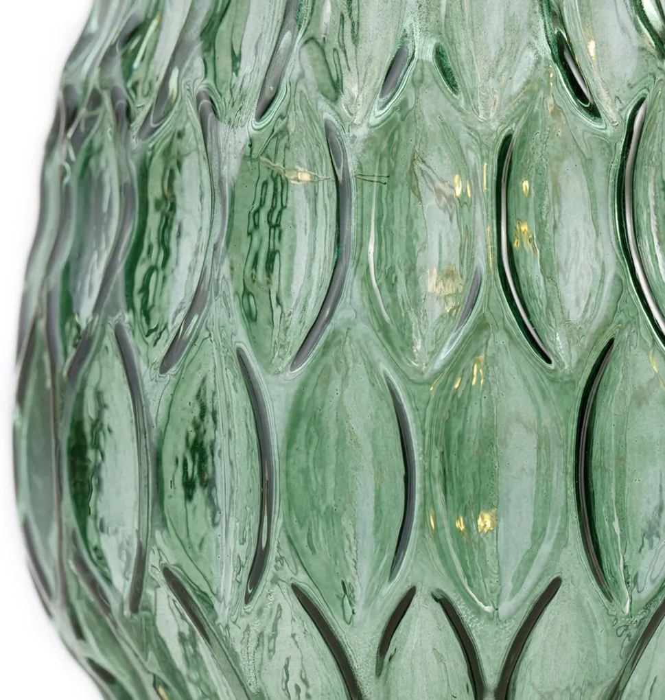 Sfesnic decorativ din sticla Culoare verde, LED MADRID