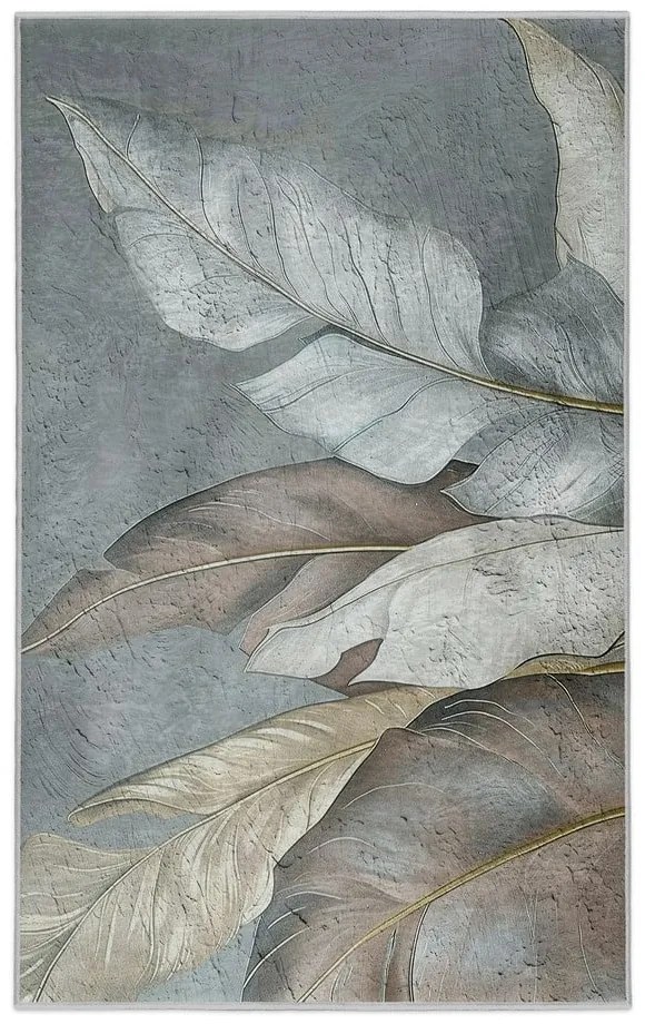 Covor verde/gri lavabil 160x230 cm Dusty Leaves – Mila Home