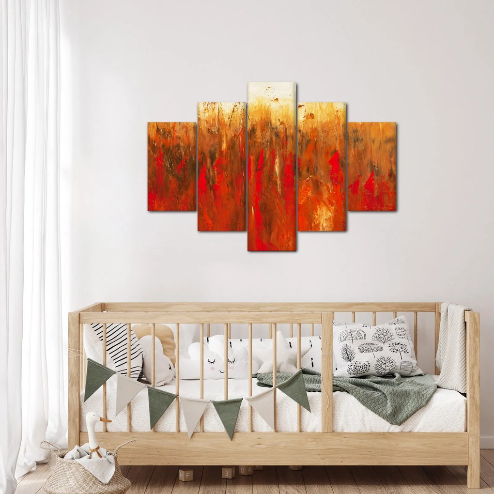 Tablou cu abstracție pictată (150x105 cm)