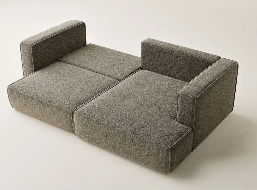 Colțar maro extensibil/cu spațiu de depozitare cu tapițerie din chenille (cu colț pe partea dreaptă/cu șezlong) Velto – Maison de Rêve