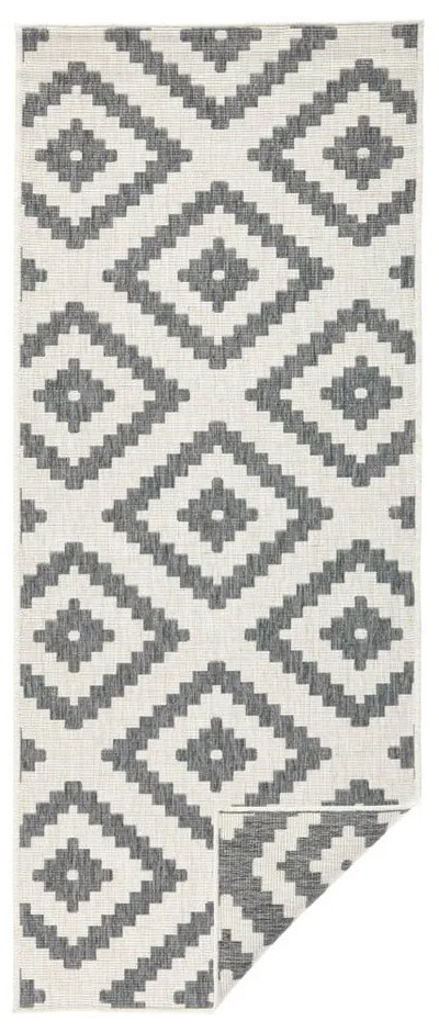 Covor reversibil adecvat pentru interior și exterior gri 80 x 345 cm Malta - NORTHRUGS