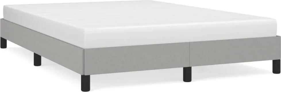 vidaXL Cadru de pat fără saltea, gri deschis, 140x190 cm, textil