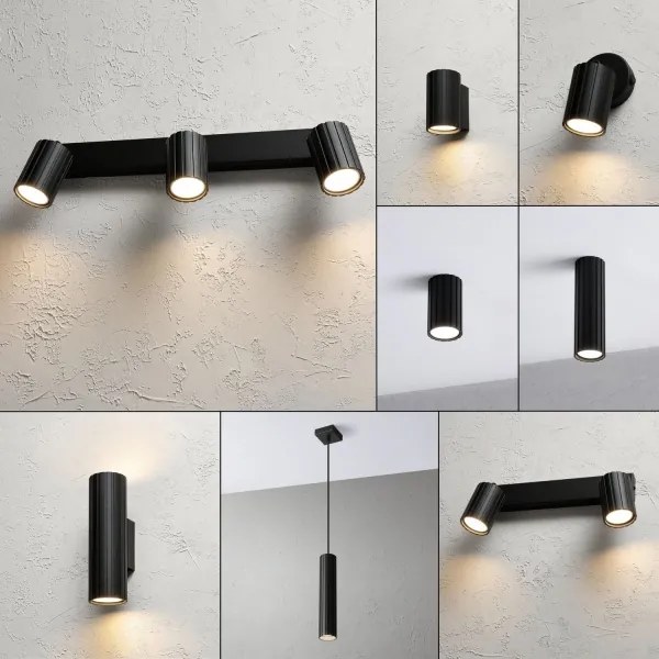 Brilagi - Aplică cu spoturi CRISPINA 3xGU10/10W/230V neagră