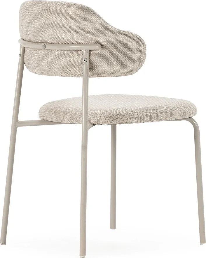 Scaune de dining crem 4 buc. Adriel – Marckeric