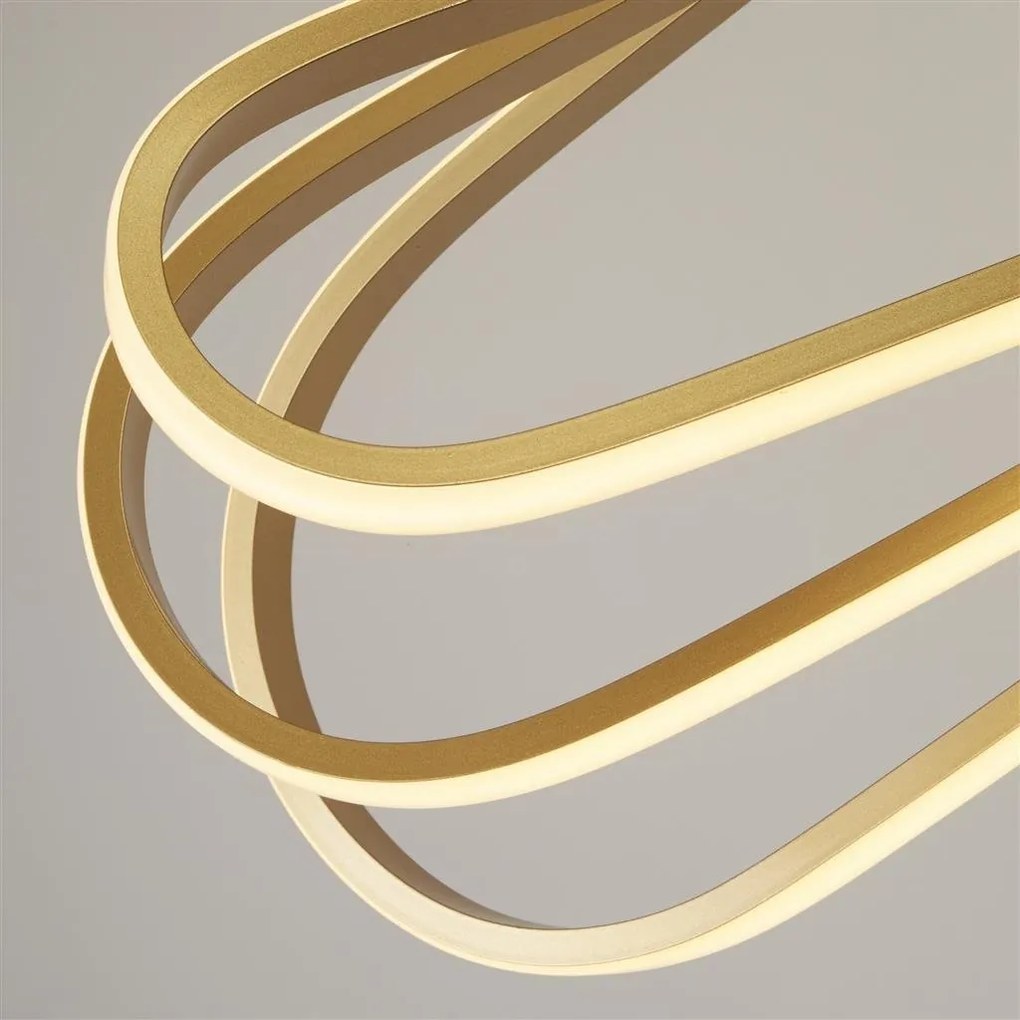 Lustra suspendata LED design modern Clip auriu