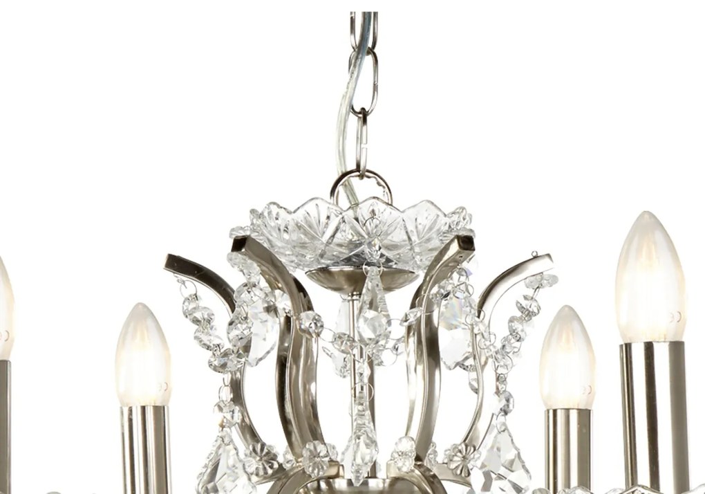 Candelabru stil clasic cu 6 brate Paris argintiu satin 8736-6SS SRT