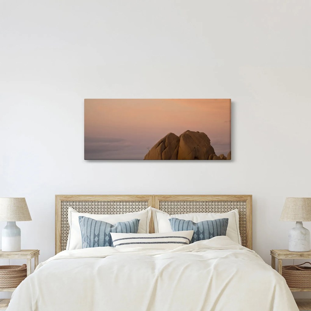 Tablou cuu apus de soare în stânci (120x50 cm)