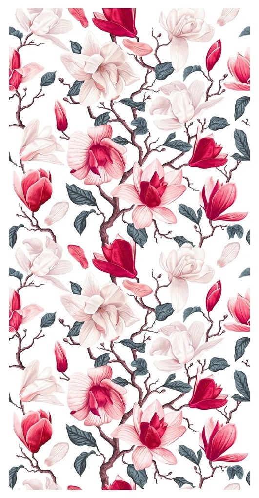 Tapet - Magnolia roșie