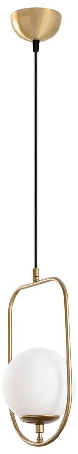 Lustră aurie cu abajur din sticlă Skew – Opviq lights