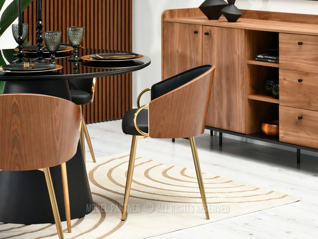 Scaun Elviria K (nuc închis + auriu). Promo -28%. 1111041