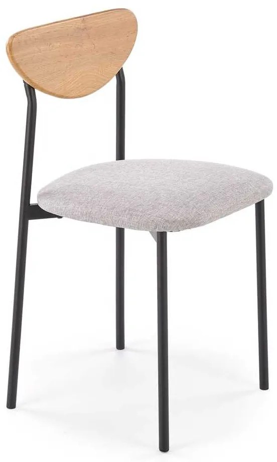 Set masă și scaune Pavia 4+1, lemn natural / gri