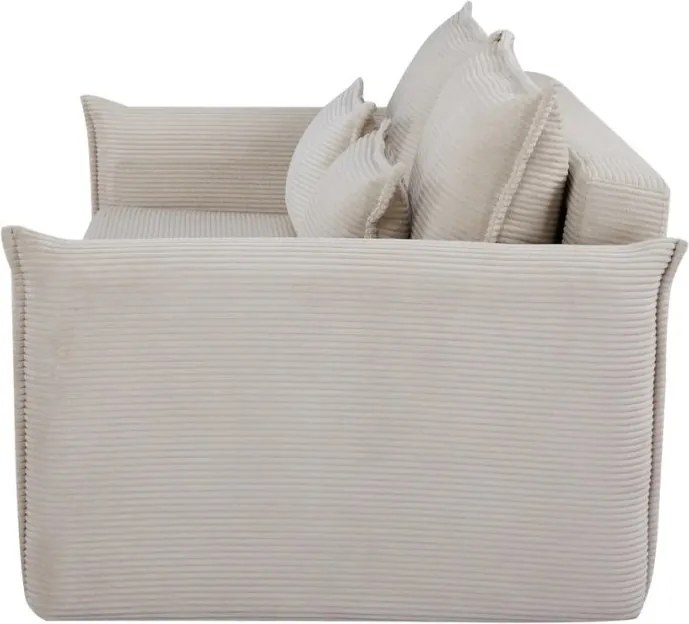 Canapea extensibila, Catifea Raiata Bej APARTMENT 215cm