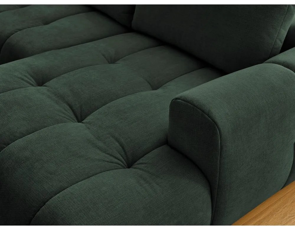 Colțar verde extensibil/cu spațiu de depozitare (cu colț pe partea stângă/în formă de "U") Fuji – Bobochic Paris