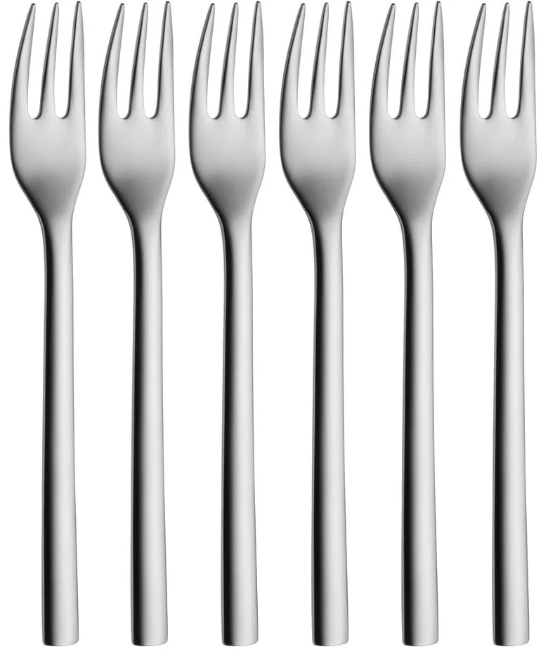 Furculițe pentru desert gri din oțel inoxidabil 6 buc. Nuova – WMF